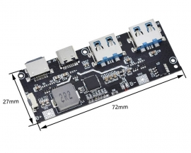 22.5V Bi-directional 5-USB Charging Module Mobile Power Supply Module for QC4 PD3.0